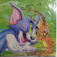 Том и Джери Tom and Jerry 10 парти салфетки рожден ден, снимка 3 - Други - 26812198
