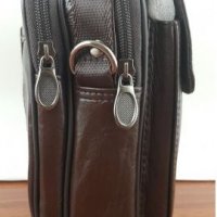 Мъжка кожена чанта  от естествена кожа с капак  4 варианта, снимка 2 - Чанти - 38693696