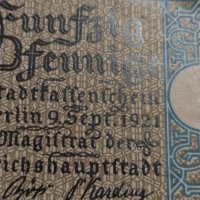 Стара рядка банкнота - 1921 година - 17880, снимка 3 - Нумизматика и бонистика - 31039731
