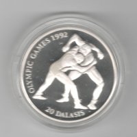 Gambia-20 Dalasis-1993-KM# 33-Olympic Games-Silver Proof, снимка 3 - Нумизматика и бонистика - 37330964
