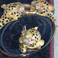 златен комплект -65.5 гр.  21.6 карата ,рубини,диаманти, снимка 8 - Антикварни и старинни предмети - 38262895
