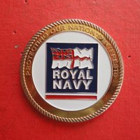 Позлатен морски британски плакет монета , снимка 3 - Колекции - 42232873