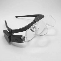 Бижутерски , нумизматични очила със сменяеми се лещи и 2 LED светлини, снимка 2 - Нумизматика и бонистика - 39809819