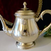 Английска кана,чайник,никелово сребро 940 гр. , снимка 3 - Антикварни и старинни предмети - 39182939