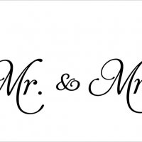 Стикер за стена Mr and Mrs, снимка 1 - Декорация за дома - 29565185