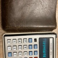 Стар калкулатор със кожен калъф, снимка 4 - Друга електроника - 31801530