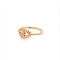 Златен дамски пръстен 1,27гр. размер:55 14кр. проба:585 модел:20067-2, снимка 3 - Пръстени - 42528898