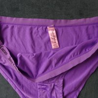 L лилави дамски бикини с лека лъскавина и лого на колана, снимка 3 - Бельо - 42708435