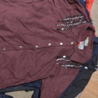 Дамски ризи дълъг ръкав с пайети и перли избор номерация, снимка 13 - Тениски - 42421442