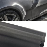 Декоративно фолио Wrap Film Series черен драскан алуминий ширина 1.52м х 1м MSA27, снимка 1 - Аксесоари и консумативи - 38767099