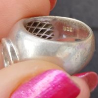 Много масивен сребърен пръстен проба 925 с циркон, снимка 6 - Пръстени - 44252959