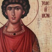 Икона на Свети Пантелеймон icona Sveti Panteleimon, снимка 2 - Икони - 13472898