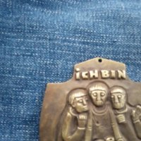 Християнски бронзов кръст '' Аз съм с теб всеки ден'', снимка 3 - Други ценни предмети - 38259215