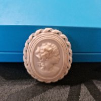 Превъзходна антикварна колекционерска френска брошка Камея- Depose , снимка 3 - Антикварни и старинни предмети - 42096956