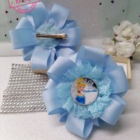 Много красив аксесоар за коса Пепеляшка в нежно синьо! , снимка 5 - Шноли, диадеми, ленти - 31577995