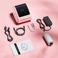 Нов Термален принтер за етикети в розов цвят с Bluetooth, снимка 2 - Друга електроника - 42777428