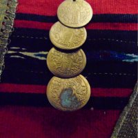 Автентична престилка сърма монети кръст, снимка 4 - Колекции - 31284204