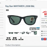 колекционерски очила RAY-BAN L2008 opas WAYFARERS 5022  USA, снимка 10 - Слънчеви и диоптрични очила - 38030786