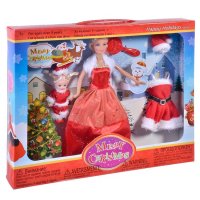 Коледна кукла Барби с момиченце и аксесоари, 30см, снимка 1 - Кукли - 42792997