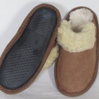 Домашни чехли от естествена агнешка кожа номера , снимка 3 - Пантофи - 37560906