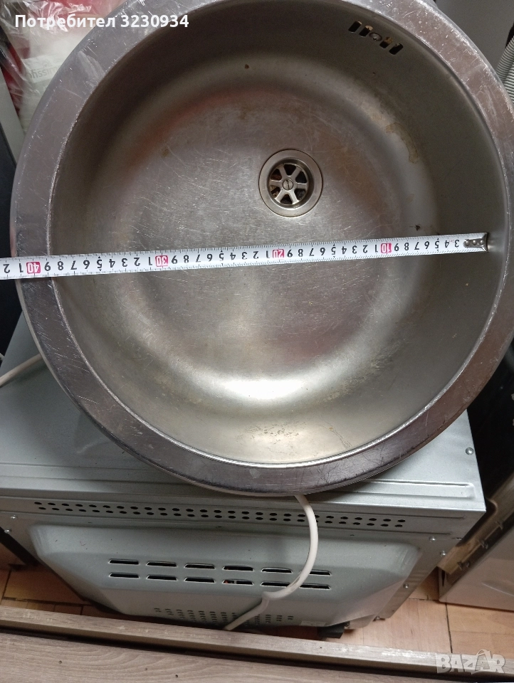 Кръгла мивка за вграждане . , снимка 1