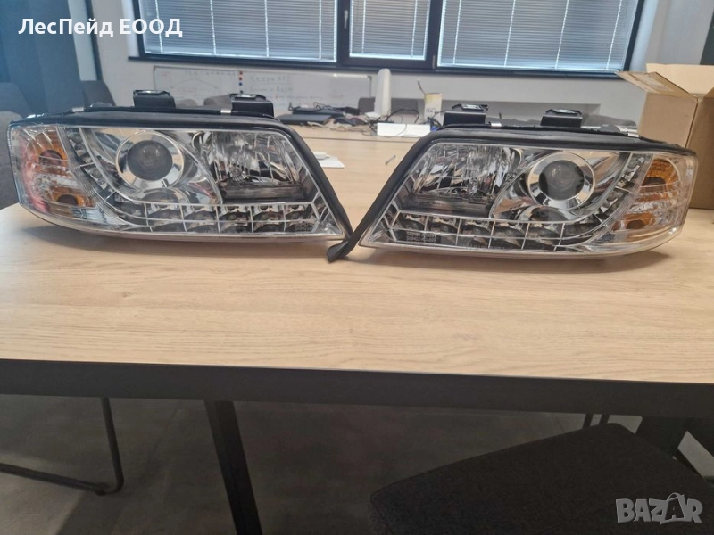 Комплект фарове дневни LED TFL оптика Audi A6 тип 4B 97-01 хром, снимка 1