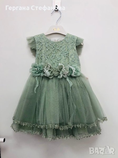 Нежна официална рокля Размери -6м.12м.18м.24м.36м. Цена -58 лв, снимка 1