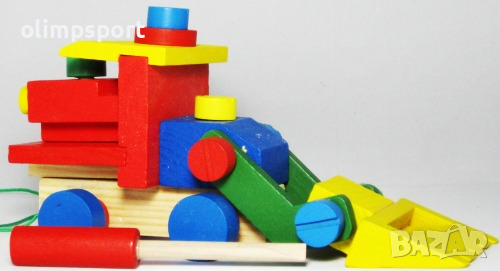 строителна машина дървена (270718) ​р-ри в опаковка:  19.7х10.3х13.2см. тегло с опаковка:  0.386кг. , снимка 1