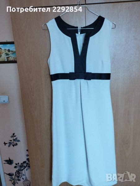 Елегантна бяла рокля, снимка 1