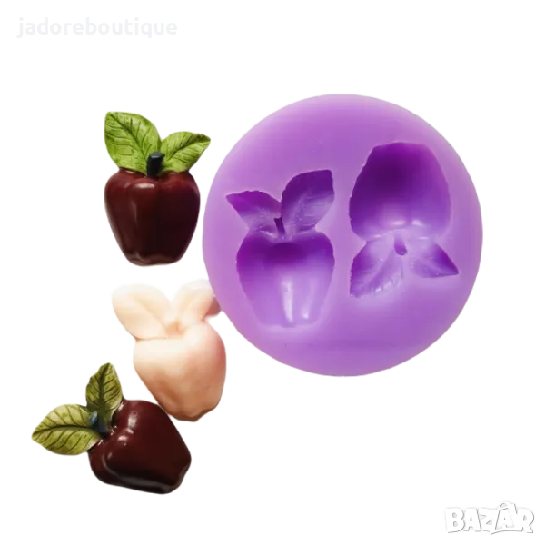 Силиконов молд Ябълки, снимка 1