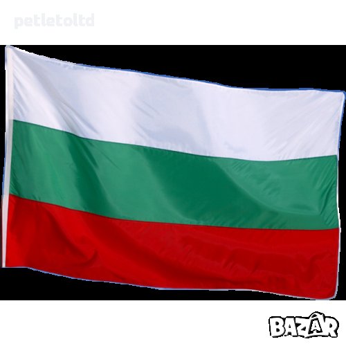 Българският флаг с пръчка, размер 72х120 или 120х180 см, снимка 1
