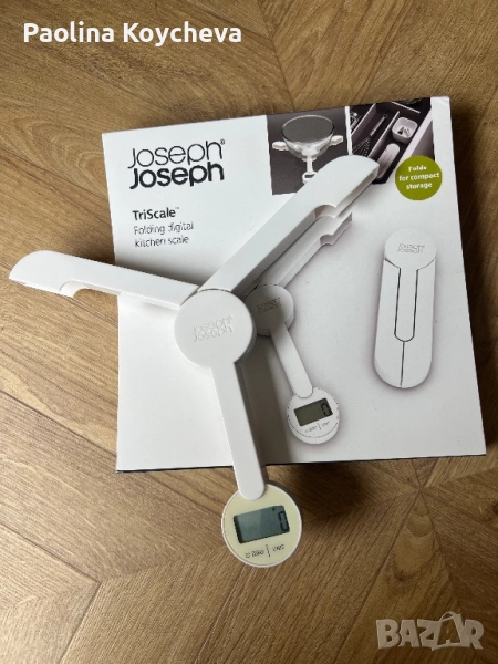 Дигитална кухненска везна TRISCALE, бяла, Joseph Joseph, снимка 1