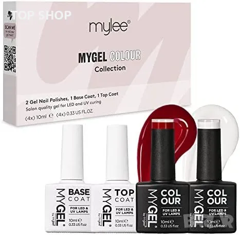 Нов комплект гел лакове за нокти 4 броя Топ Основа Маникюр Педикюр, снимка 1