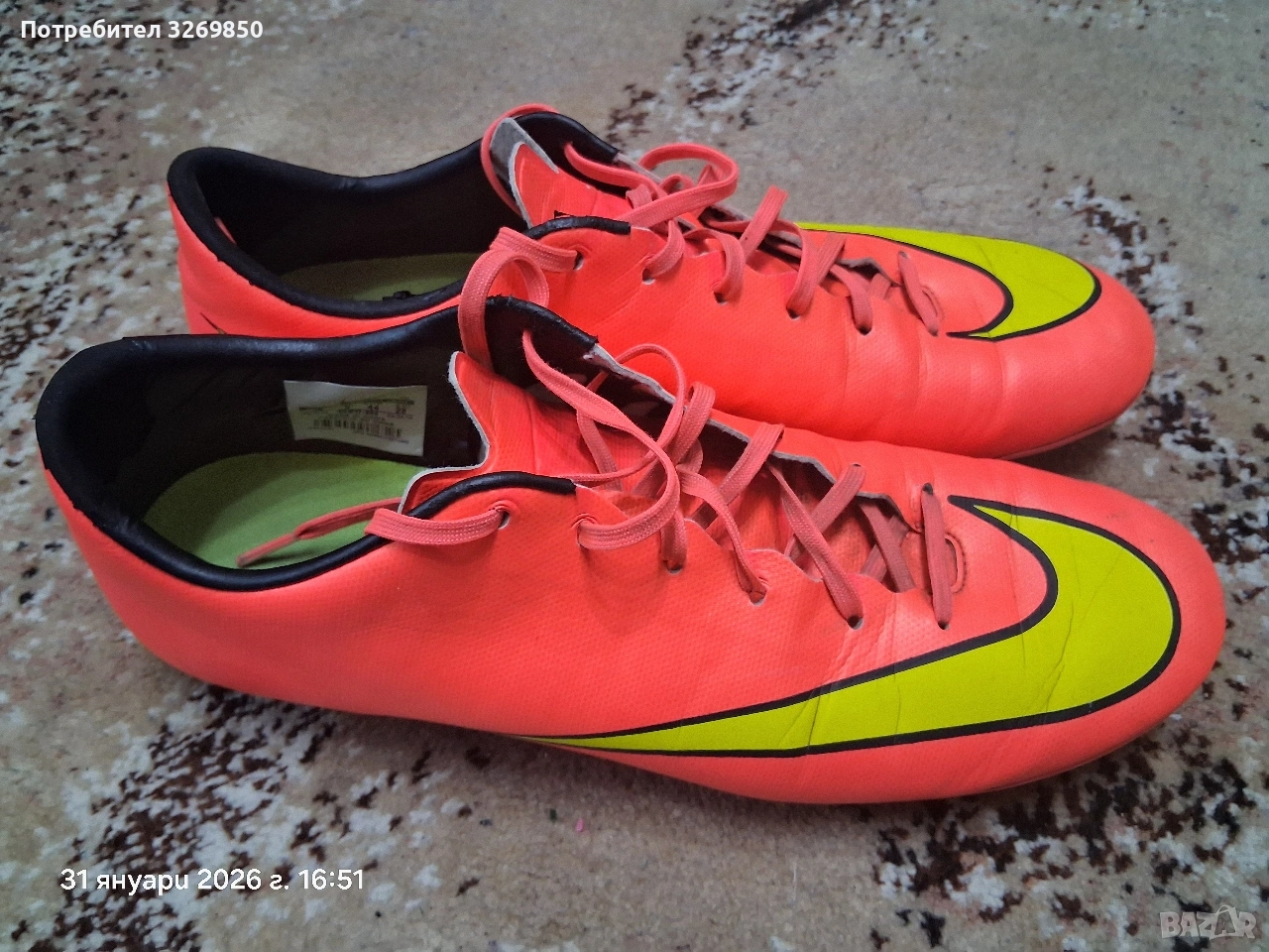 Бутонки Nike mercurial номер 44 (28 см.), снимка 1