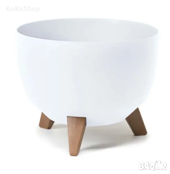 Кашпа-29,2х18,3 см./кашпа на крачета/пластмасова кашпа, снимка 1