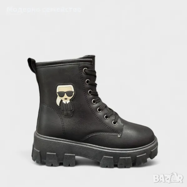 Дамски зимни боти с връзки Карл , снимка 1