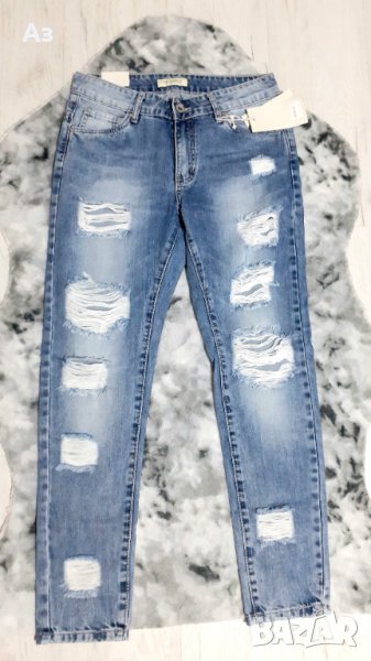 Дамски накъсани дънки , снимка 1