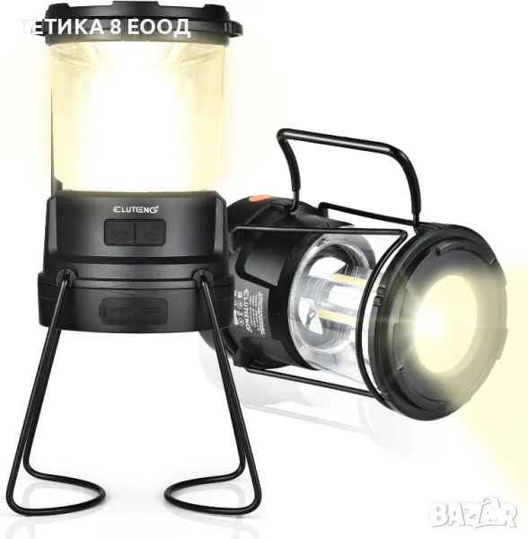 Акумулаторна LED слънчева лампа за къмпинг, фенер за къмпинг, фенерче, снимка 1