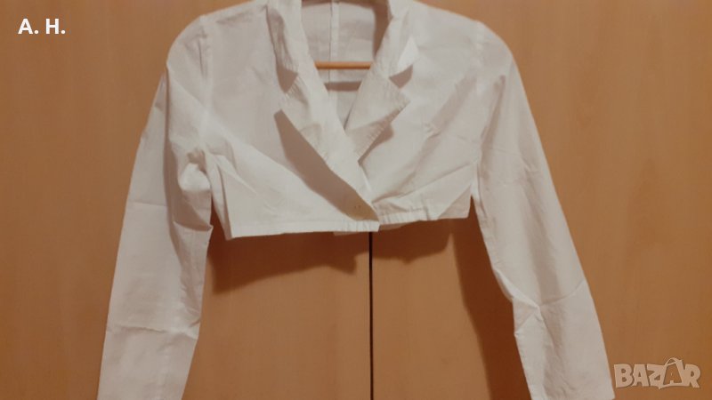 Скъсено бяло сако /Бели ръкави, снимка 1