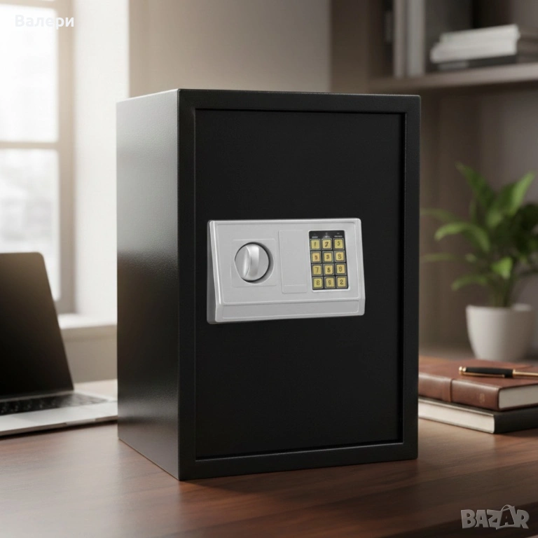 Електронен сейф 43L с аварийни ключове и монтажни болтове – Сигурност и защита за ценни вещи, снимка 1
