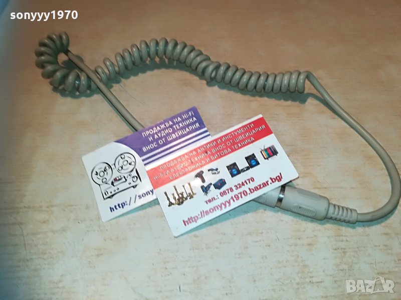 къдрав аудио кабел 80см петици-внос швеицария, снимка 1