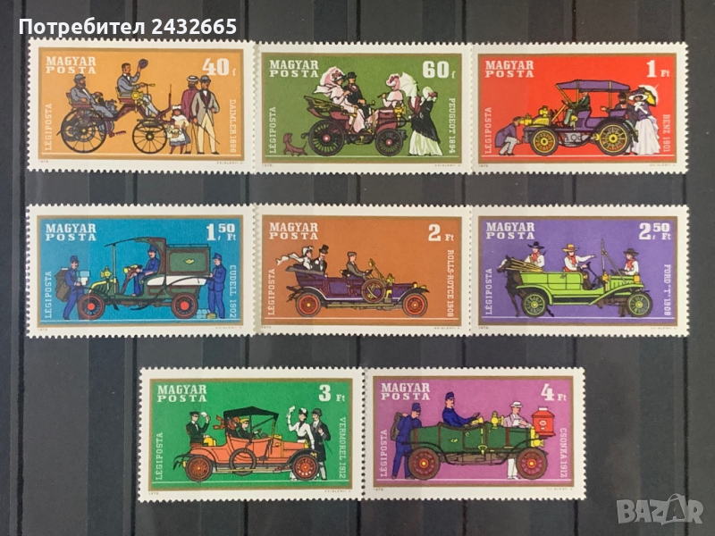 996. Унгария 1970 ~ “ Транспорт. История на автомобилите ”,**,MNH, снимка 1