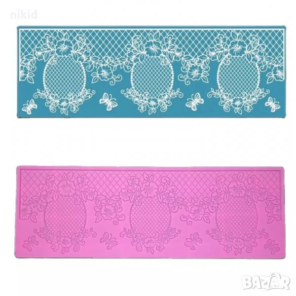 Отделни мрежи с цветя и пеперуди дантела силиконов молд форма украса торта с фондан шоколад гъмпейст, снимка 1