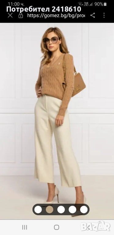 POLO Ralph Lauren Cable Wool  V - Neck Size S ОРИГИНАЛ! Дамски Пуловер!, снимка 1