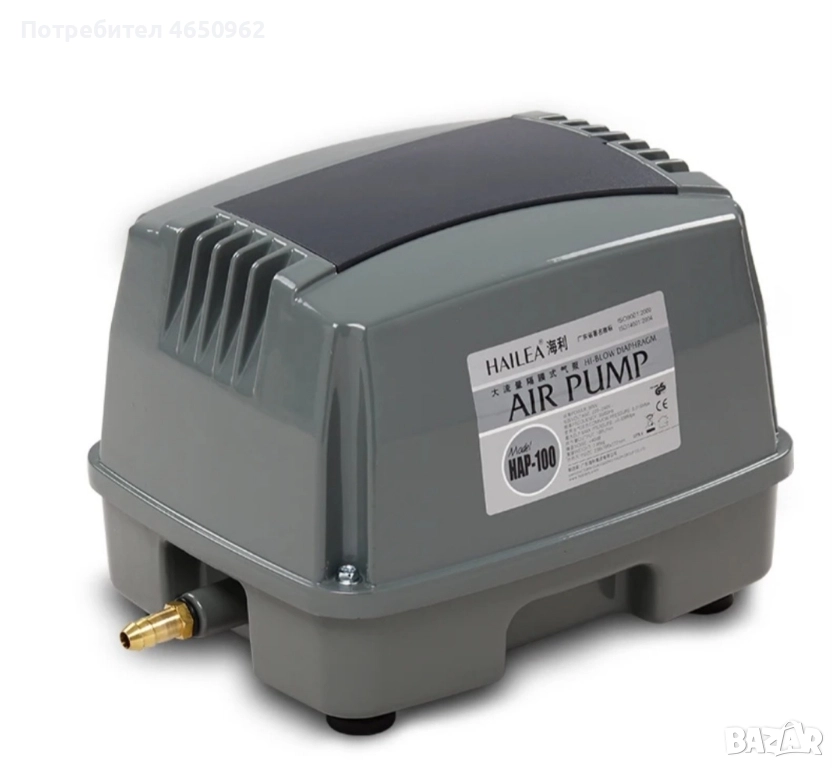 Мощен компресор/помпа за въздух Hailea HAP120 за аквариуми, снимка 1