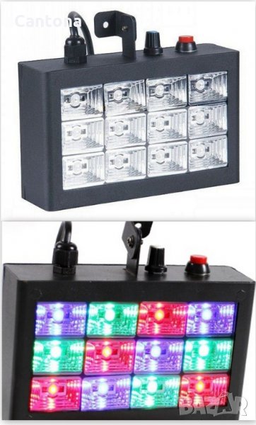 Блиц LED Room Strobe 12, диско лампа, RGB, снимка 1