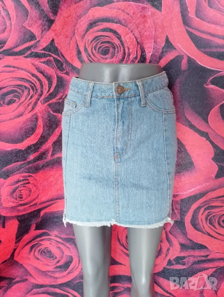 Светло синя дънкова пола С, снимка 1