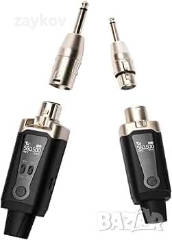 STRICH UHF безжична микрофонна система, XLR микрофонен адаптер, 16 канала, снимка 1