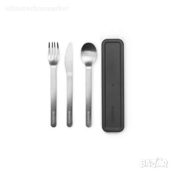 Комплект прибори за хранене Brabantia Make&Take 3 части, Dark Grey, снимка 1