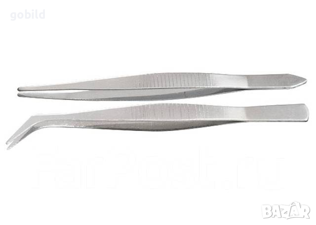 К-т пинсети, неръждаема стомана, 2 бр., снимка 1